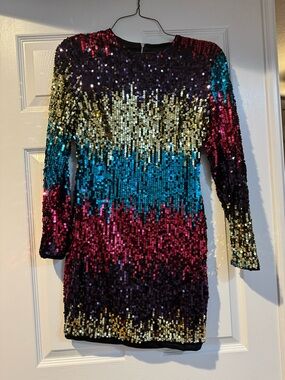 Multicolor Sequin Bodycon Dress